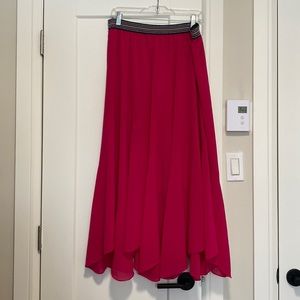 2/$35 Anthropologie Hot Pink Maxi Skirt